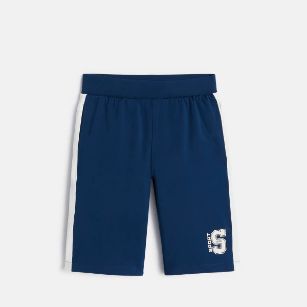 Boy's navy blue sports Bermuda shorts