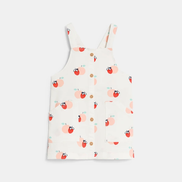 فستان سالوبيت بطبعة الفواكه مع تيشرت باللون الأحمر للفتيات الصغيرات فستان سالوبيت بطبعة الفواكه مع تيشرت باللون الأحمر للفتيات الصغيرات