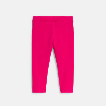 Baby girl's plain pink leggings