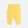 Baby boy's yellow textured cotton trousers