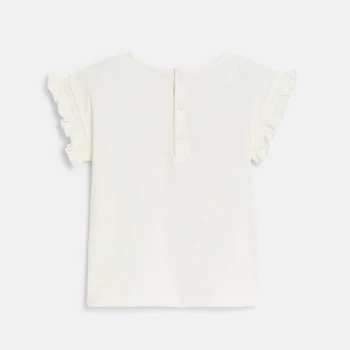 Baby girl's white embroidered toffee apple T-shirt