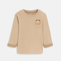 Boys beige fox T-shirt
