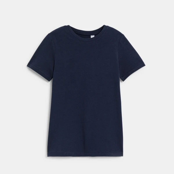 تيشيرت أزرق أساسي بأكمام قصيرة للأولاد تيشيرت أزرق أساسي بأكمام قصيرة للأولاد