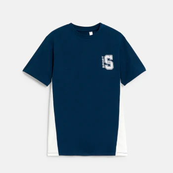 Boy's navy blue sports team T-shirt