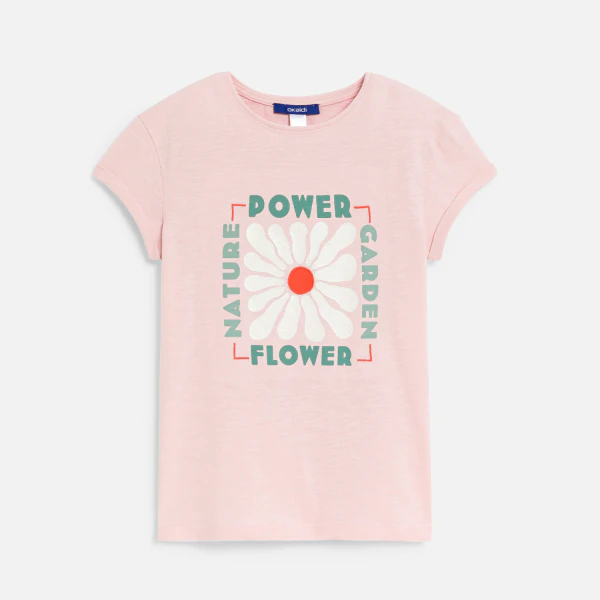 Pastel pink slogan T-shirt