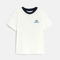 Boy's white sportswear T-shirt