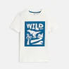 Boy's white slogan T-shirt