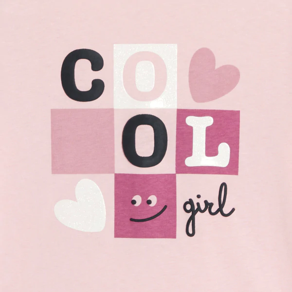Girl's pink slogan T-shirt