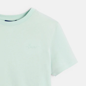 Girls basic plain green T-shirt