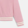 Girl's pink fleece baseball jacket
