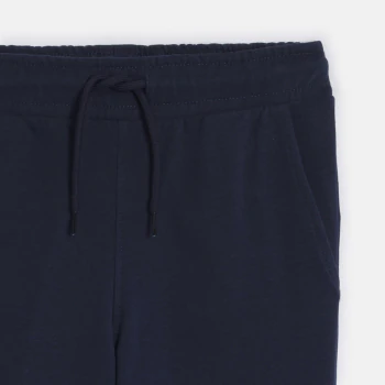 Boy's plain navy lightweight fleece joggers