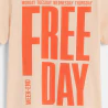 Boy's apricot slogan T-shirt