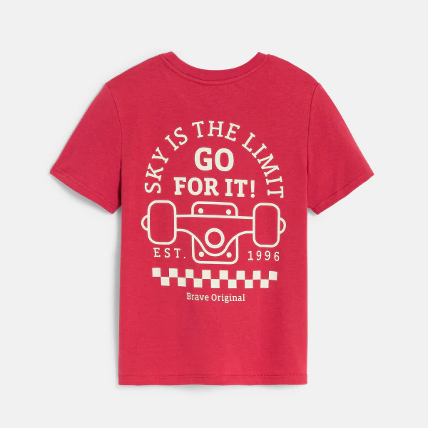 Boy's pink sportswear T-shirt