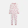 Girl's 2-piece pink cat print jersey pyjamas