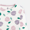 Girl's white tulip motif jersey 2-piece pyjamas