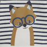Baby boy's grey striped fox fleece sweatshirt