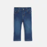Baby girl's blue denim bootcut jeans