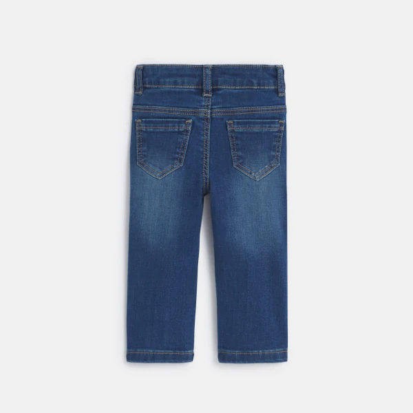 Baby girl's blue denim bootcut jeans