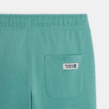 بنطال ركض من الصوف باللون الأخضر للأولاد.