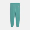 Boy's plain green lightweight fleece joggers