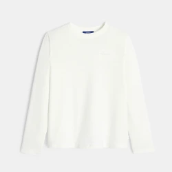 تيشيرت مع تطريز لكلمة LOVE باللون الأبيض للفتيات