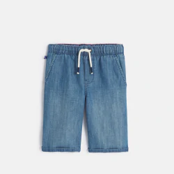 Slim fit denim bermuda shorts