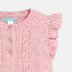 Baby girl's pink knitted...