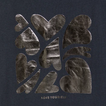 Girl's sparkly anthracite grey T-shirt with motif