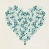 Girl's ecru heart motif T-shirt