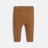 Baby boy's brown knitted bear jumper and trousers