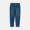 Girl's blue mom jeans with patches