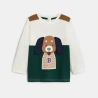 تيشيرت باللون الأخضر وألوان أخرى مع صورة حيوان للأطفال الرضع تيشيرت باللون الأخضر وألوان أخرى مع صورة حيوان للأطفال الرضع
