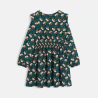 Girl's green printed dress