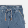 Baby girl's blue shorts in denim textured cotton