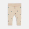 Baby girl's pink knitted and embroidered jumper and trousers