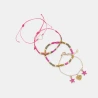 Girl's pink patterned bracelets (set of 4)