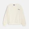 Girl's ecru slogan sweatshirt