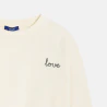 Girl's ecru slogan sweatshirt