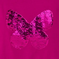 تيشيرت مع رسمة لفراشة مطرزة...