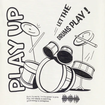 Boy's white music T-shirt