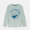 Boy's blue dinosaur motif T-shirt
