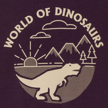 Boy's brown dinosaur motif T-shirt