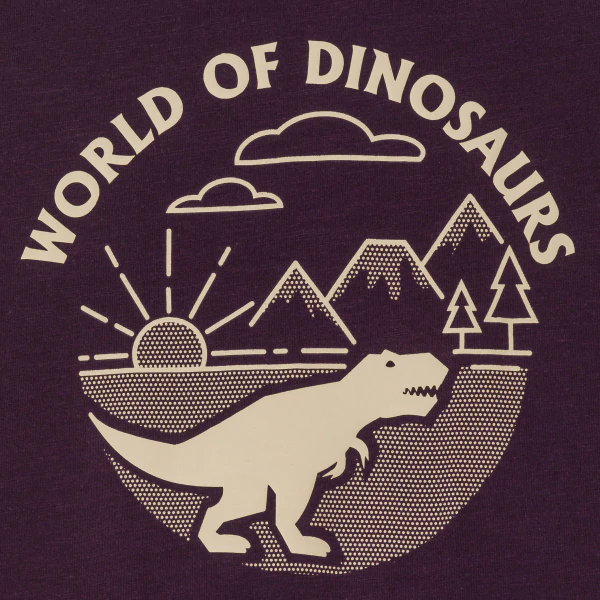 Boy's brown dinosaur motif T-shirt