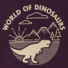 Boy's brown dinosaur motif T-shirt