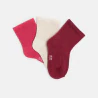 Baby girl's red fancy knitted socks