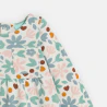 Baby girl's floral piqué-effect fleece dress