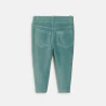 Baby girl's green velvet trousers