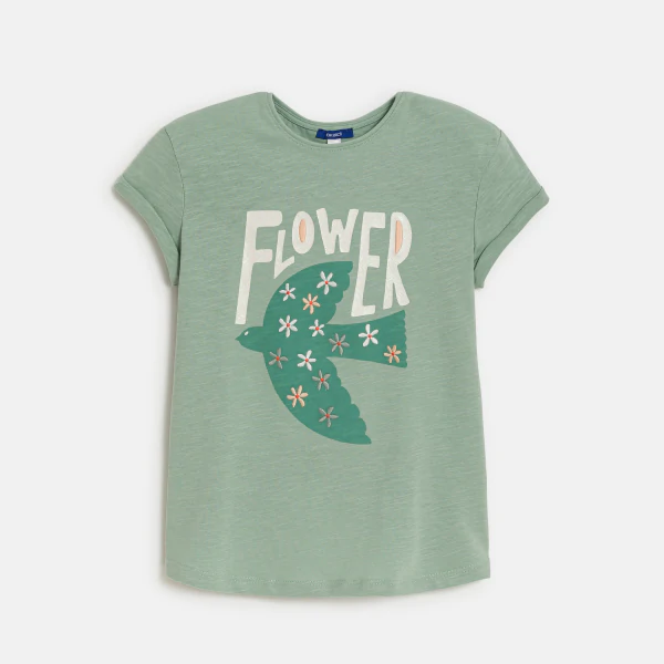 Green T-shirt with motif