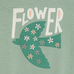 Green T-shirt with motif