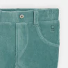 Baby girl's green velvet trousers